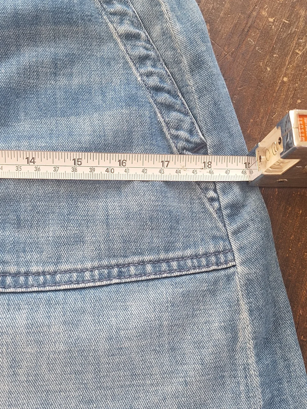 Frankie & Eileen Casual Denim Pocket Mini Skirt - Blue Sz 6 100% Cotton Like New - Picture 6 of 7